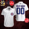 Personalized Chicago Cubs Full Printing Short Sleeve Dress Shirt Hawaiian Summer Aloha Beach Shirt – Blue Red