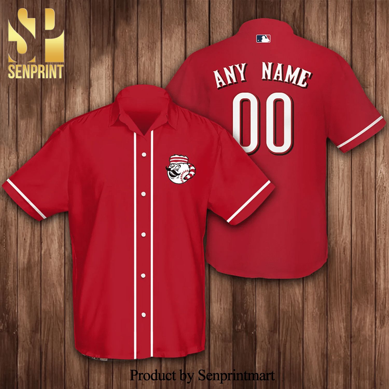 Personalized Name And Number Cincinnati Reds Baseball All Over Print 3D  Hawaiian Shirt - White - T-shirts Low Price