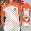 Personalized Clemson Tigers Big Logo Full Printing Short Sleeve Dress Shirt Hawaiian Summer Aloha Beach Shirt – Orange White