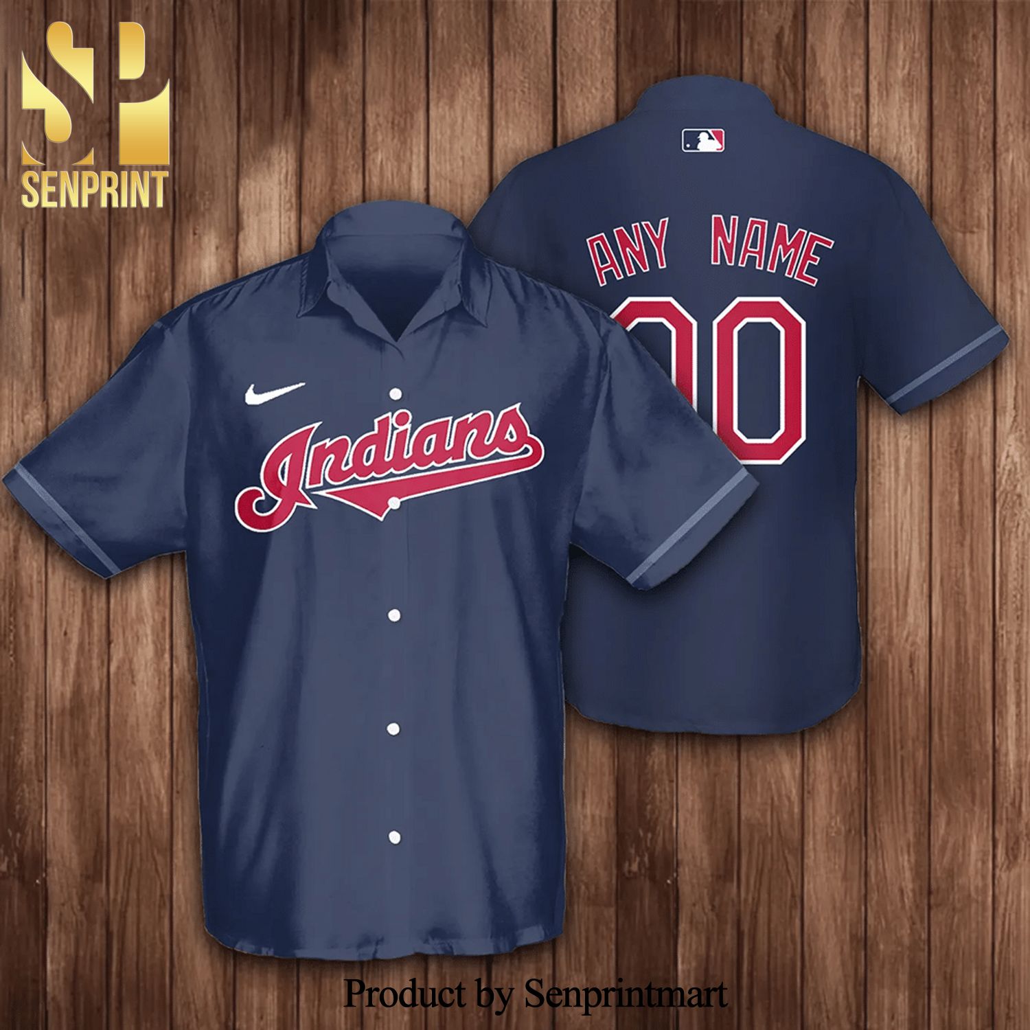 Personalized Atlanta Braves Baseball Full Printing Hawaiian Shirt - Navy -  Senprintmart Store