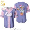 Personalized Daisy Duck All Over Print Pinstripe Baseball Jersey – White