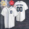 Personalized Detroit Tigers Full Printing Unisex Baseball Jersey – White