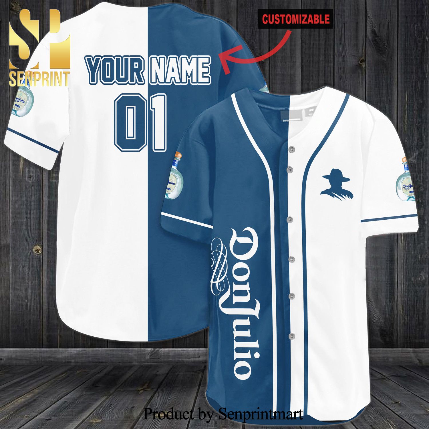 Personalized Don Julio All Over Print Baseball Jersey