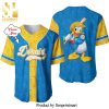 Personalized Chilling Minnie Mouse Disney All Over Print Baseball Jersey – Blue