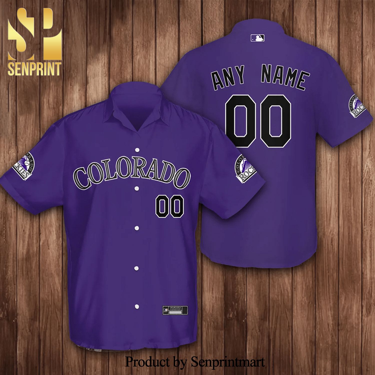 Personalized Colorado Rockies Baseball Full Printing 3D Hawaiian Shirt – Purple