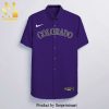 Personalized Colorado Rockies Full Printing Hawaiian Shirt – Purple