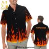 Personalized Fireball Full Printing Hawaiian Shirt – Red