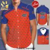 Personalized Florida Gators Logo Go Gators Full Printing Short Sleeve Dress Shirt Hawaiian Summer Aloha Beach Shirt – Blue Orange