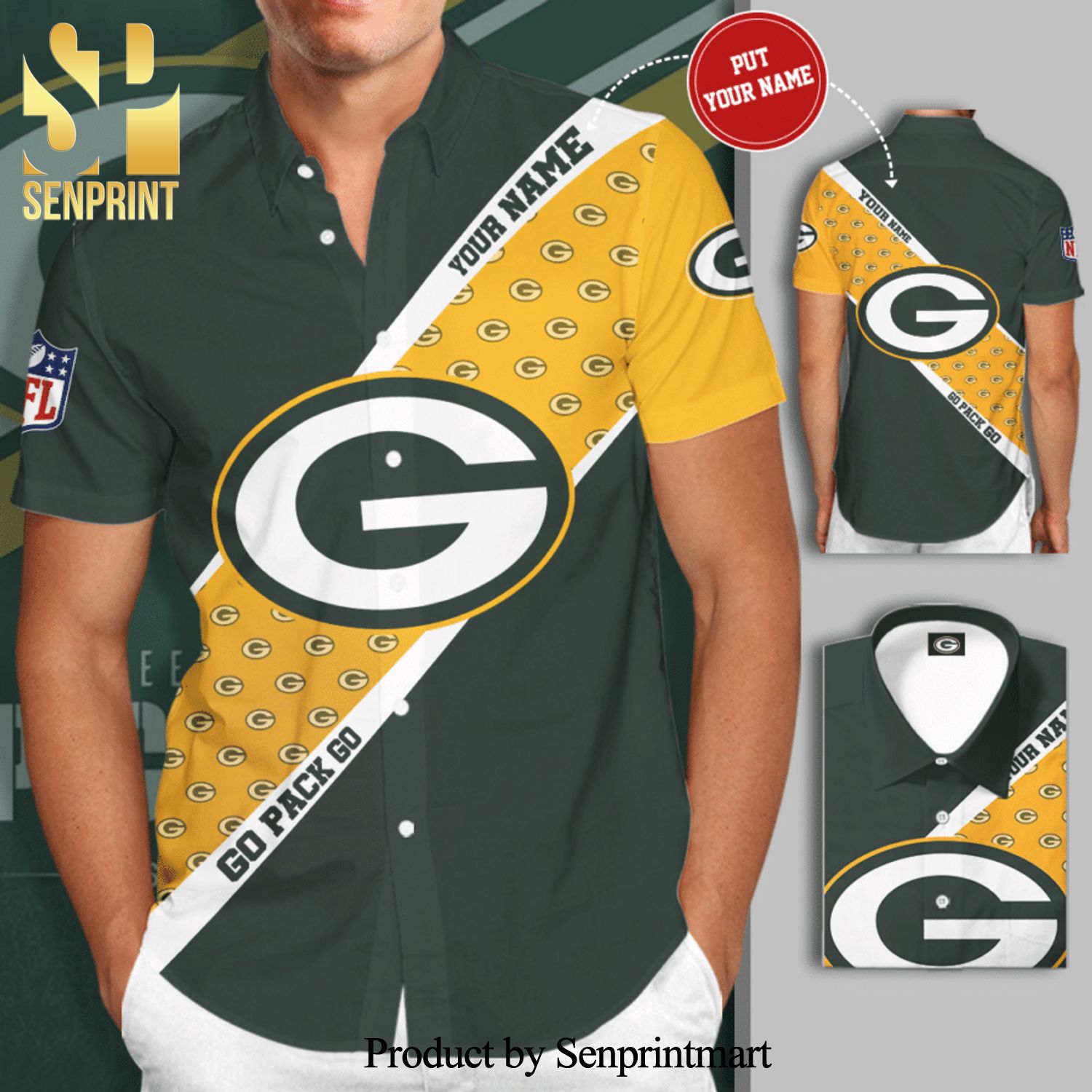 Personalized Green Bay Packers Team Full Printing Hawaiian Shirt - Green
