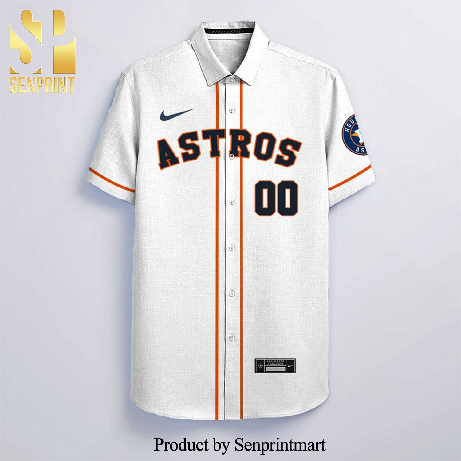 Personalized Houston Astros 3D Full Printing Hawaiian Shirt – White