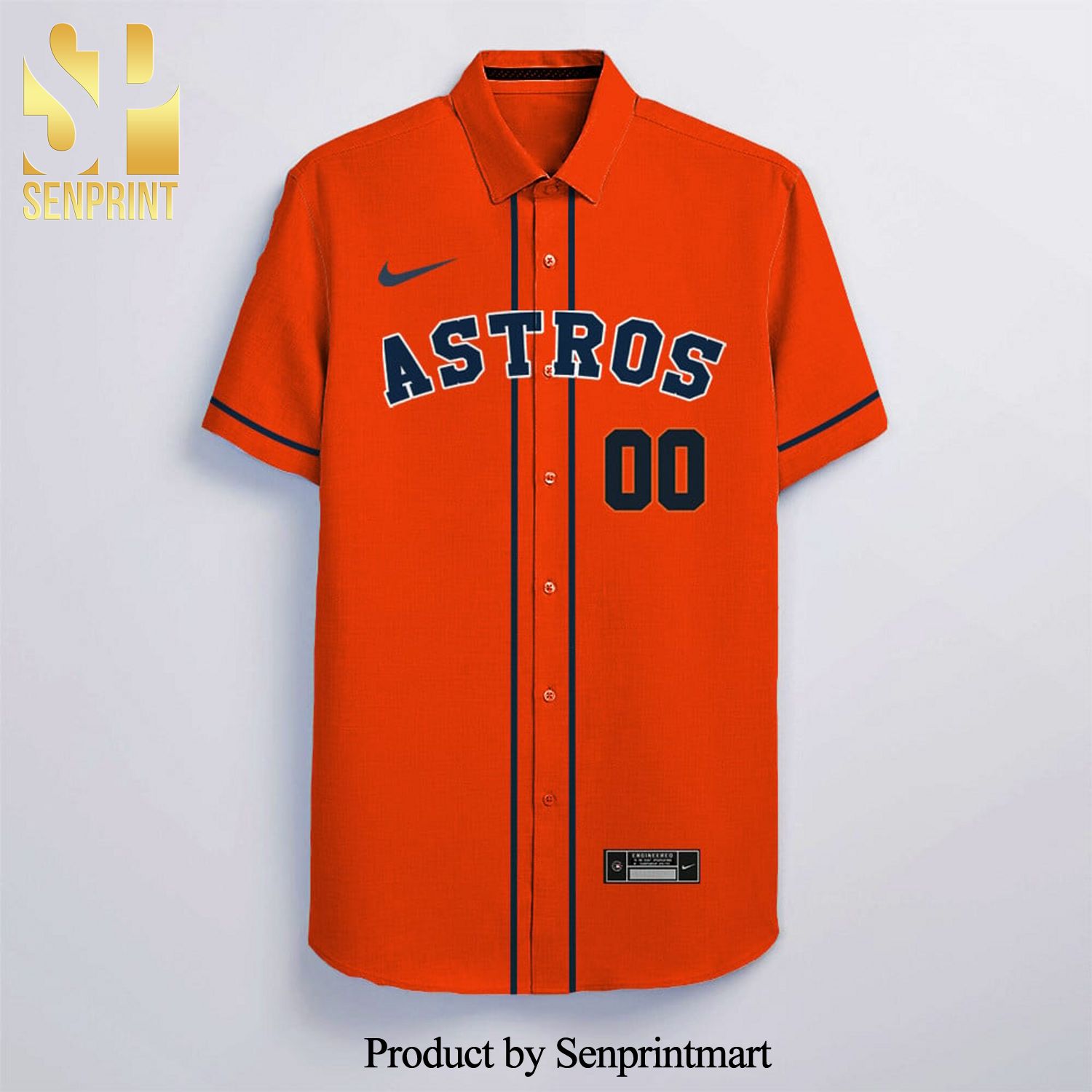 Personalized Houston Astros Full Printing Hawaiian Shirt – Orange