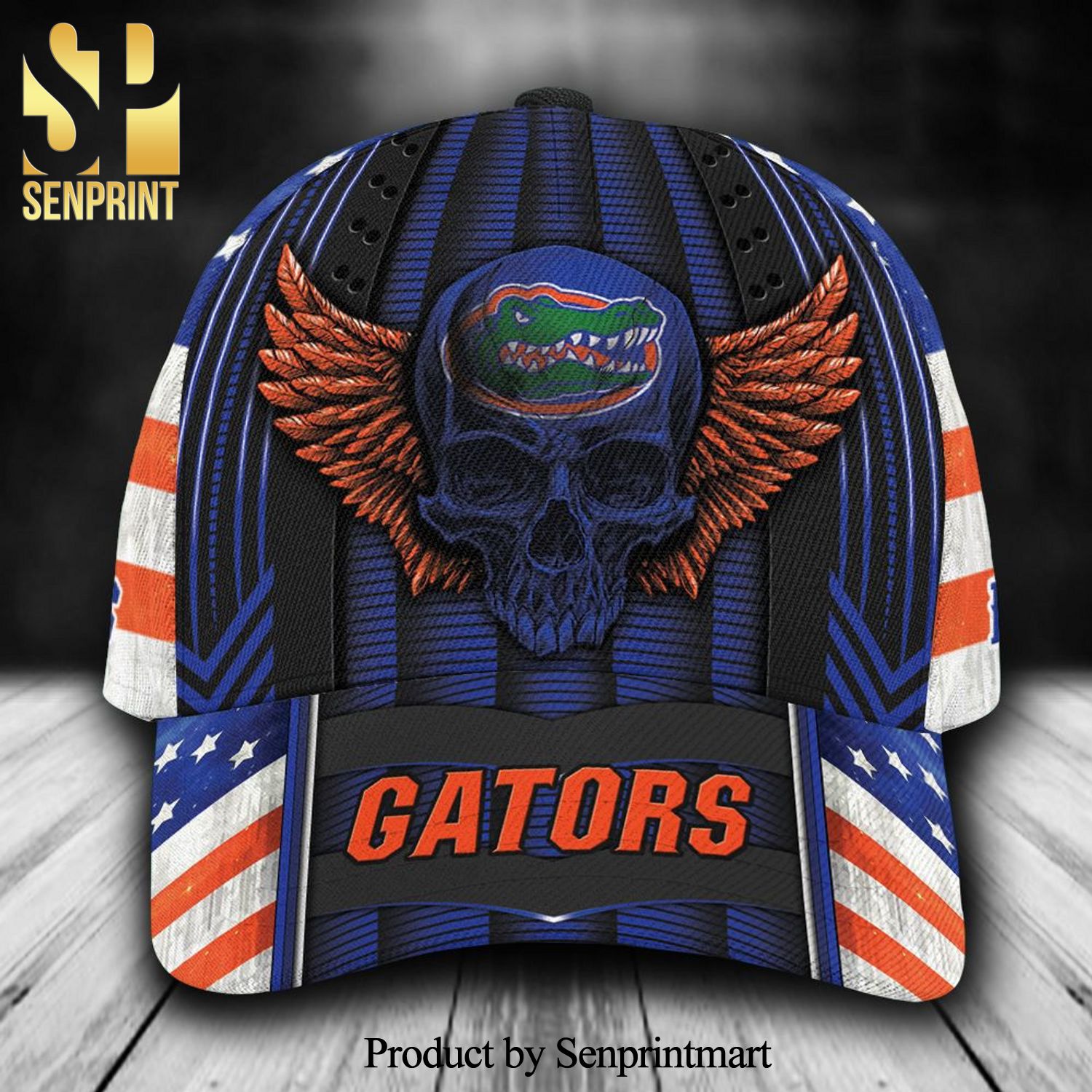 Personalized Florida Gators Skull Wings Full Printing Baseball Jersey