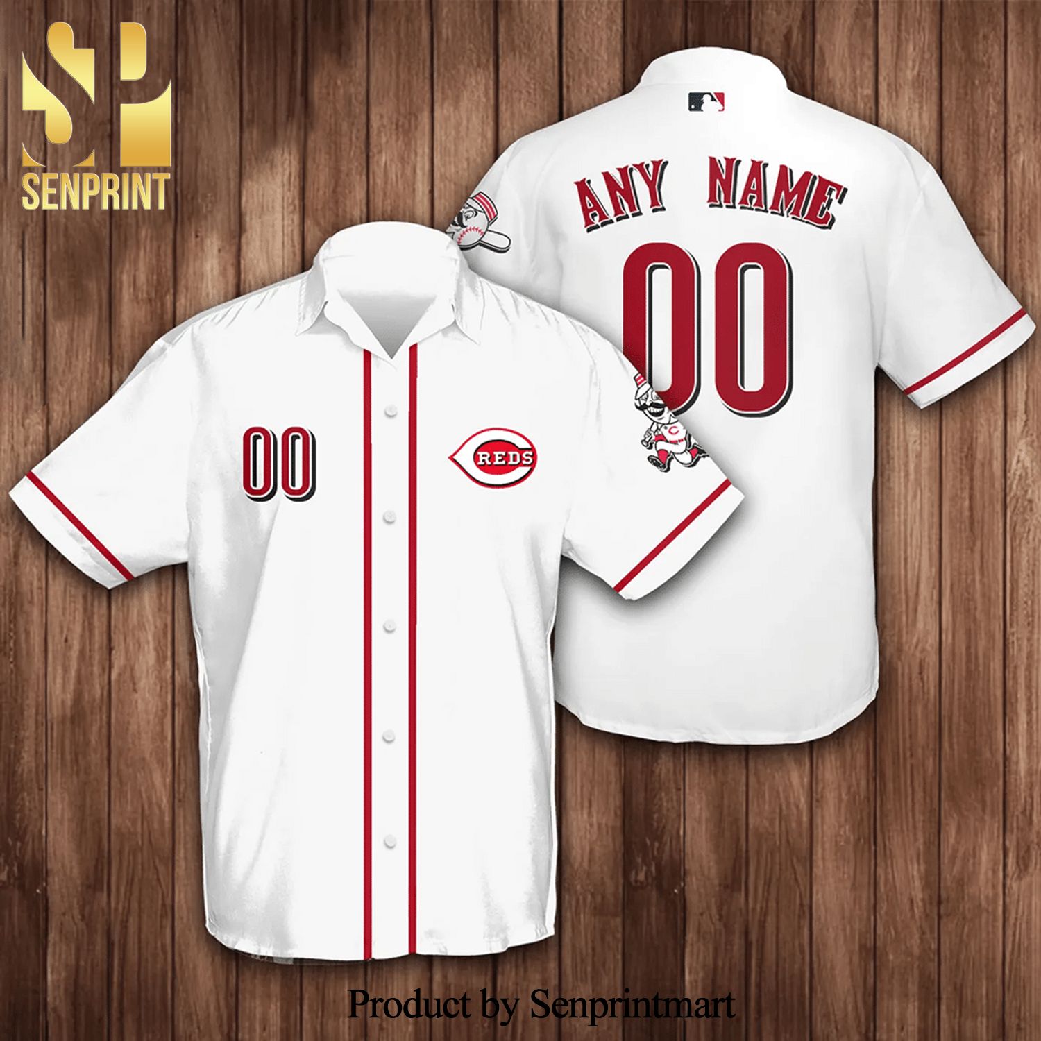 Personalized Cincinnati Reds Custom No80 Hawaiian Shirts - Inktee
