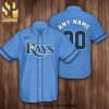 Personalized Name And Number Tampa Bay Rays Baseball Full Printing Hawaiian Shirt – White