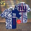 Personalized New York Giants Big Logo Go Big Blue Full Printing Short Sleeve Dress Shirt Hawaiian Summer Aloha Beach Shirt – Navy Red