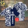 Personalized New York Yankees Full Printing Flowery Aloha Summer Beach Hawaiian Shirt – Navy