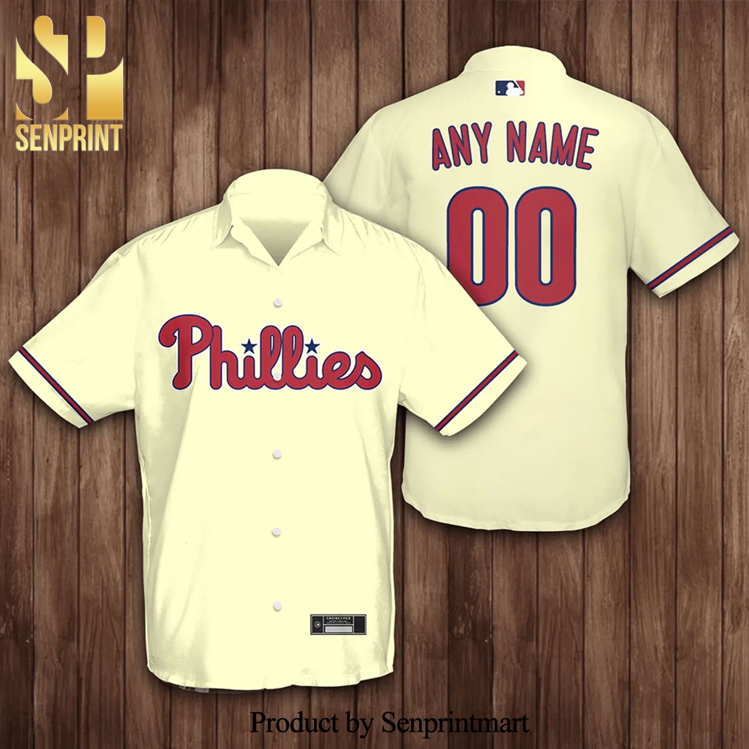 Personalized Philadelphia Phillies Baseball Full Printing 3D Hawaiian Shirt – Gold