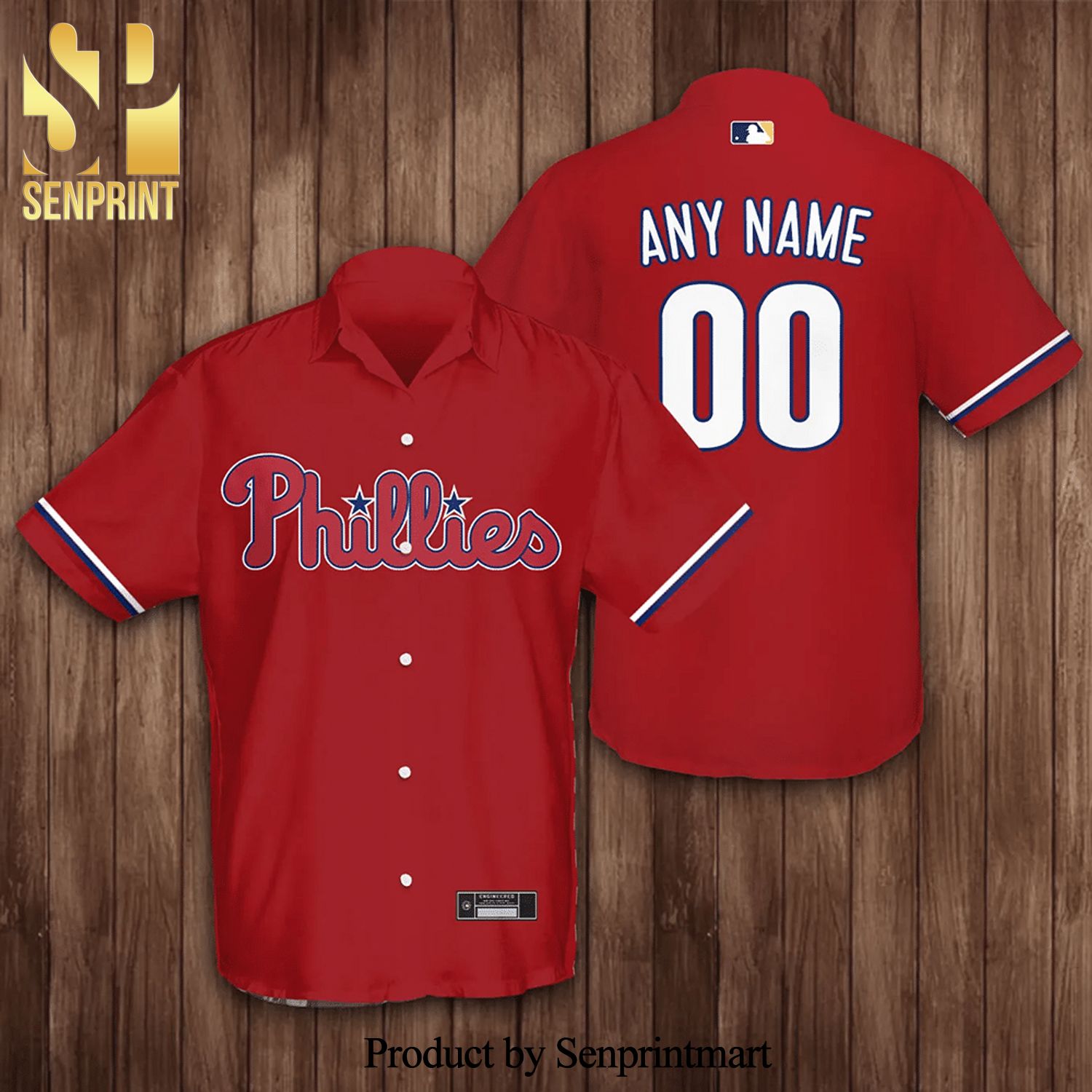 Personalized Philadelphia Phillies Baseball Full Printing 3D Hawaiian Shirt – Red