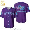 Personalized Happy Stitch Disney All Over Print Baseball Jersey – Pink