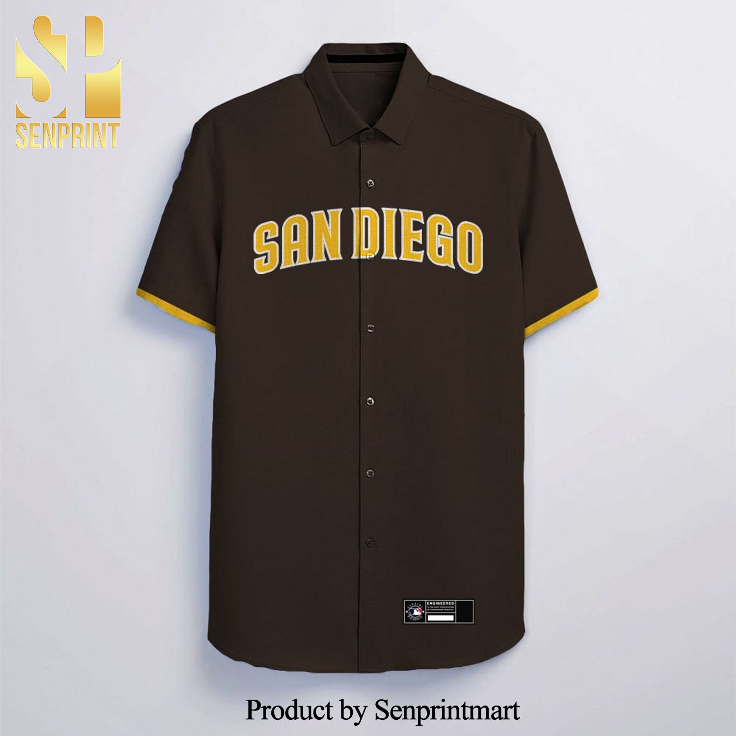 Personalized San Diego Padres 3D Full Printing Hawaiian Shirt – Brown