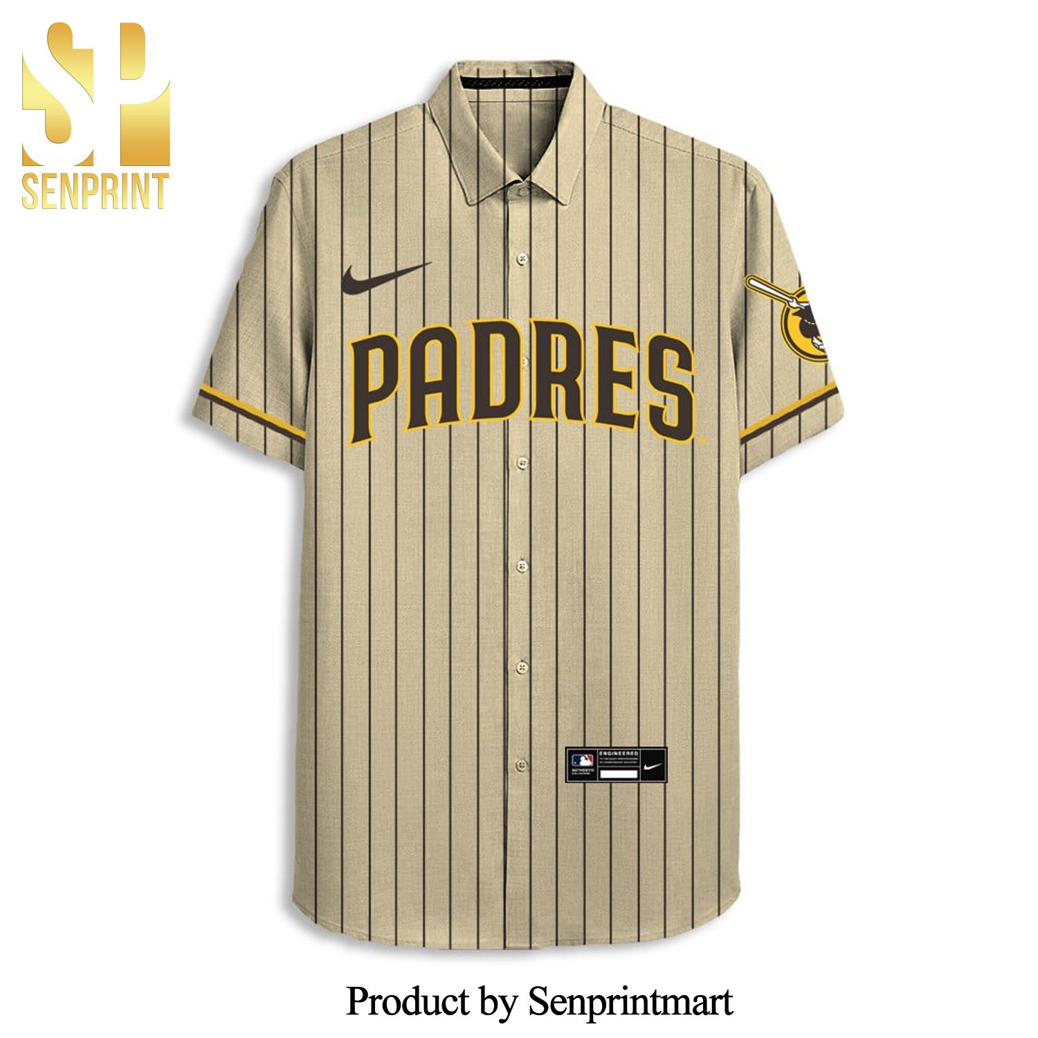 Personalized San Diego Padres Full Printing Hawaiian Shirt – Beige