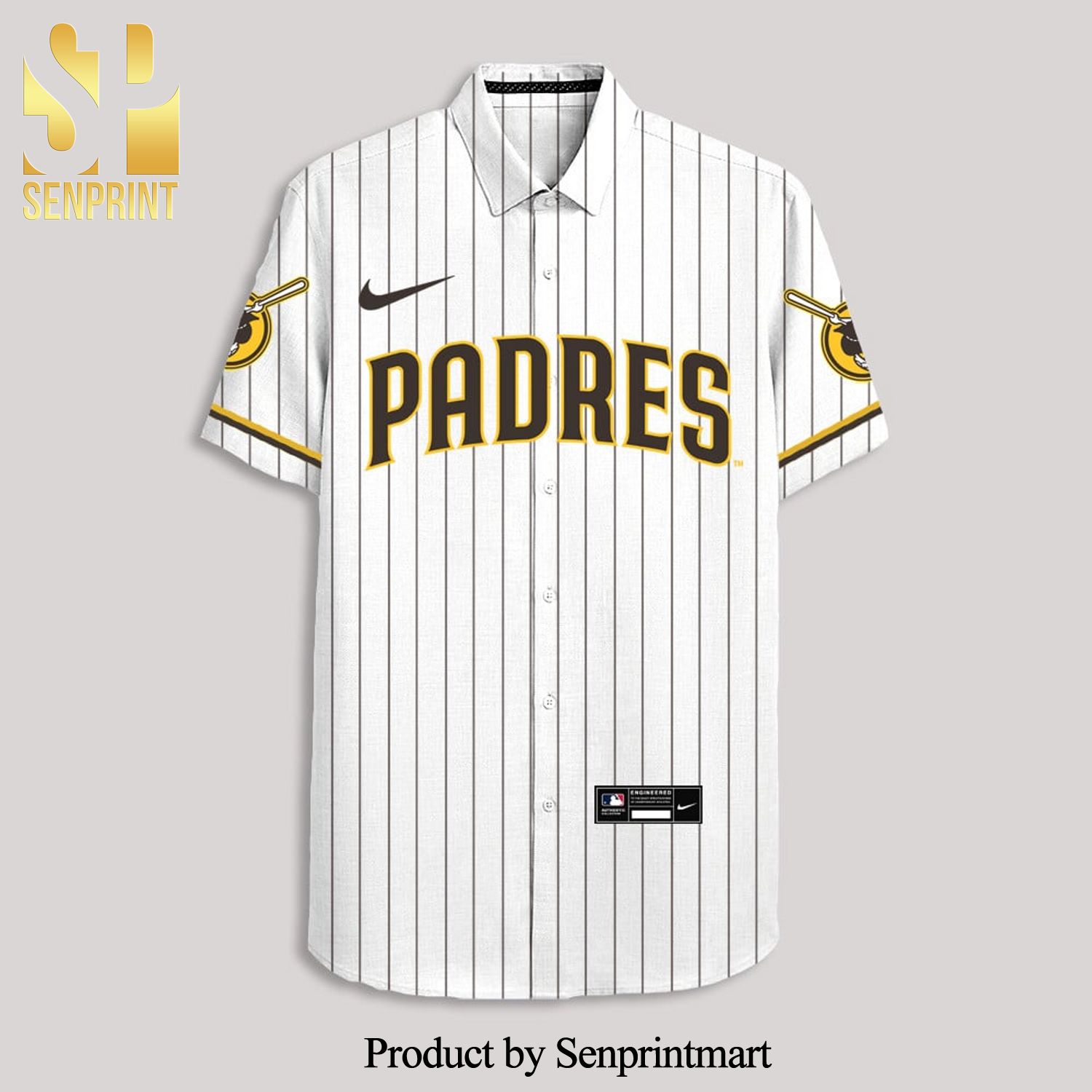 Personalized San Diego Padres Full Printing Hawaiian Shirt – White