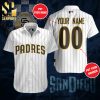 Personalized San Diego Padres Full Printing Short Sleeve Dress Shirt Hawaiian Summer Aloha Beach Shirt – Brown Yellow