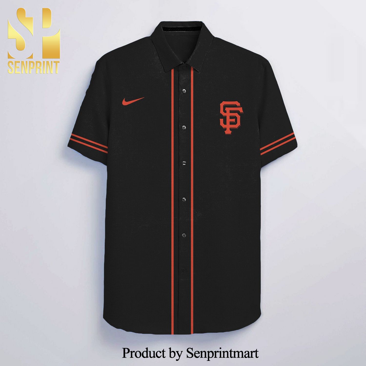 Personalized San Francisco Giants Full Printing Hawaiian Shirt – Black Gift For Fans