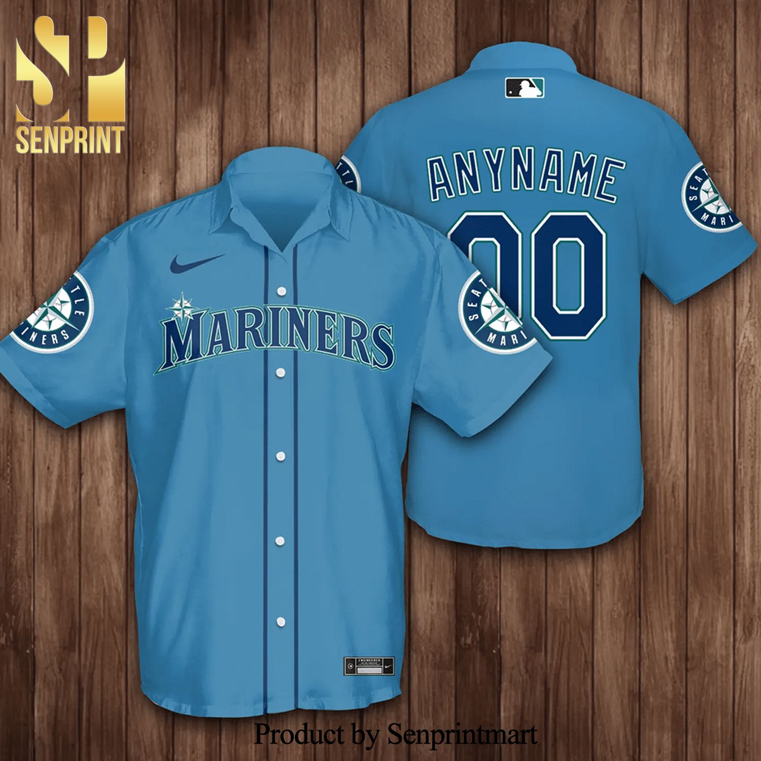 Personalized Seattle Mariners Baseball Full Printing 3D Hawaiian Shirt