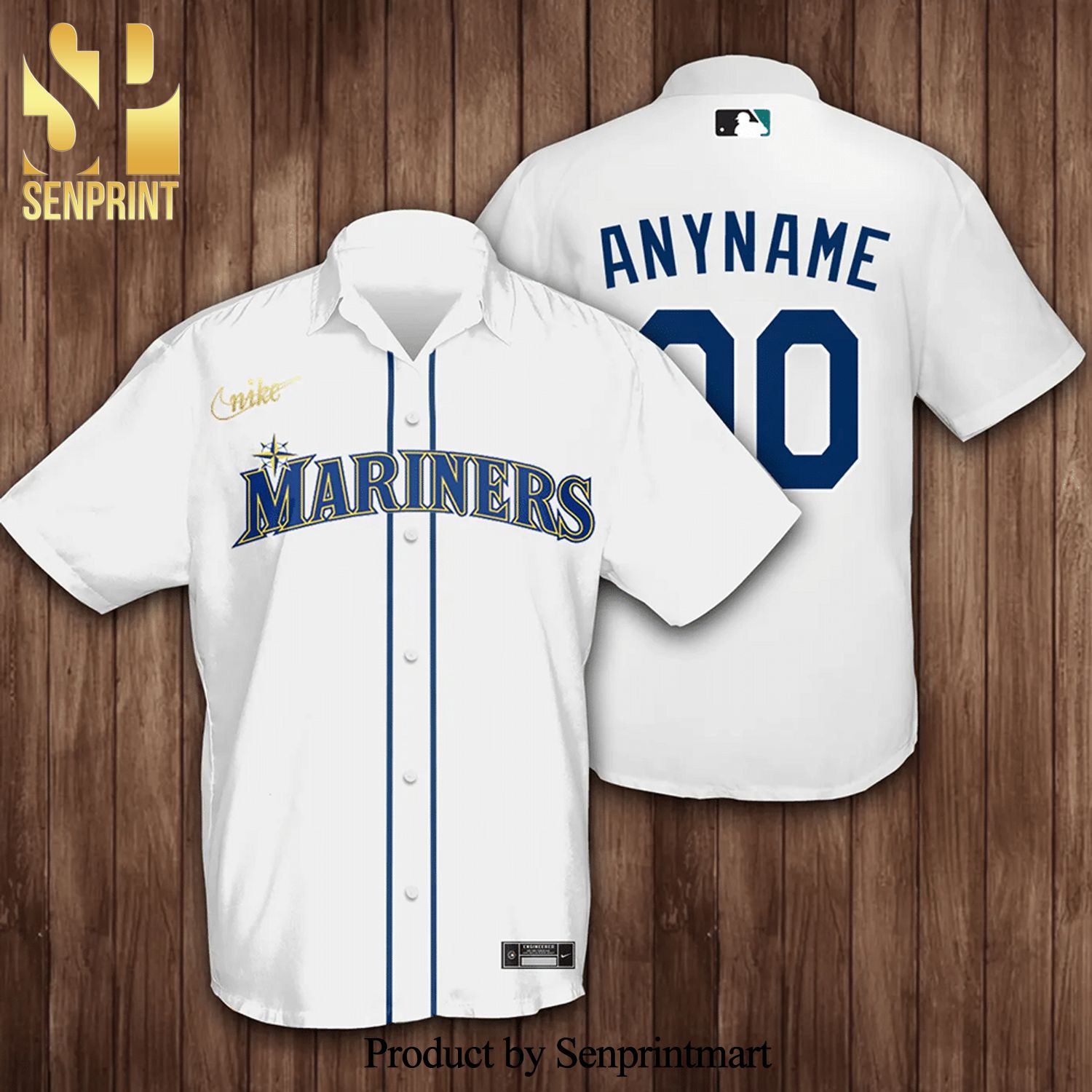 Personalized Seattle Mariners Baseball Full Printing Hawaiian Shirt – White