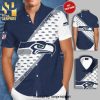 Personalized Seattle Seahawks Full Printing Flowery Aloha Summer Beach Hawaiian Shirt And Beach Shorts – Navy