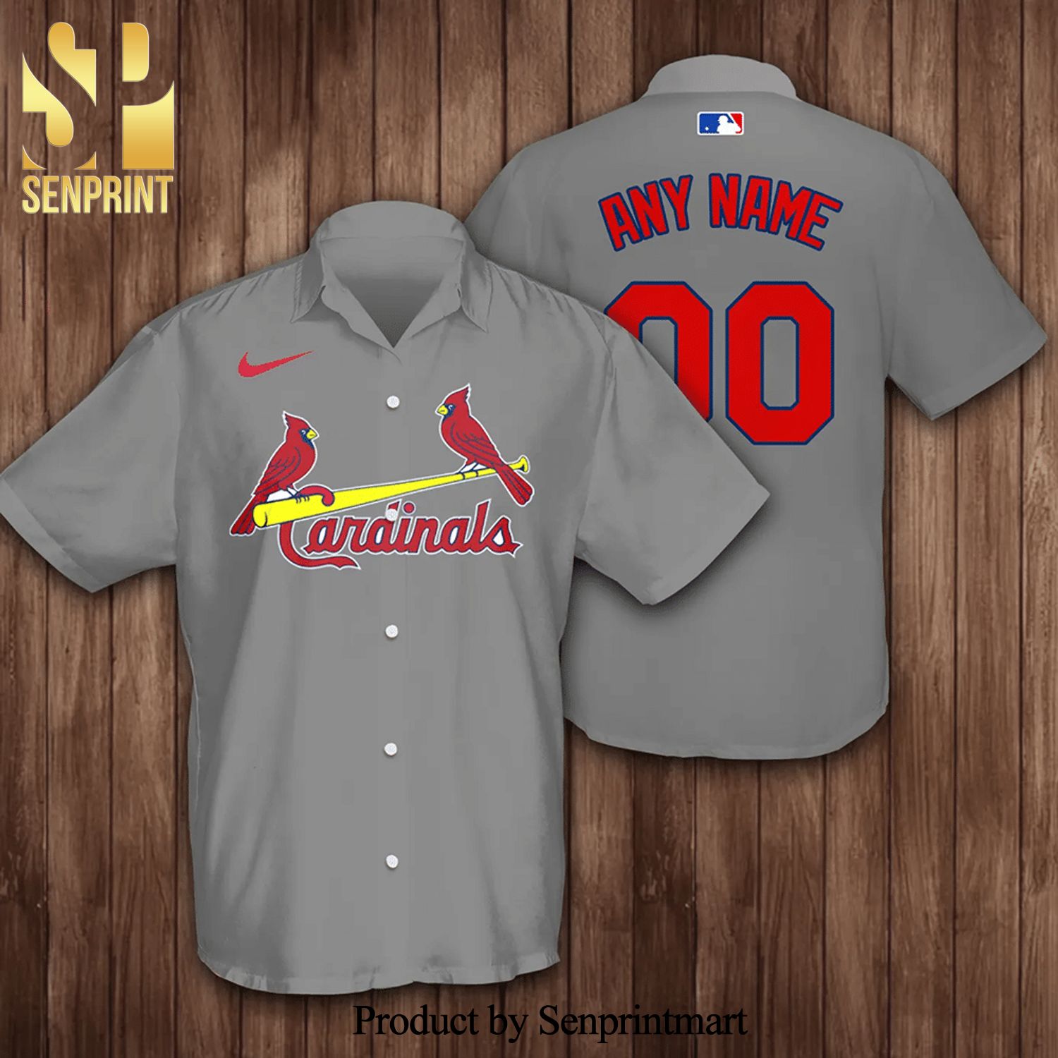 Personalized St. Louis Cardinals Blue Hawaiian Shirt And Short