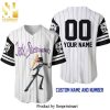 Personalized Jack Skellington Disney All Over Print Baseball Jersey – Black
