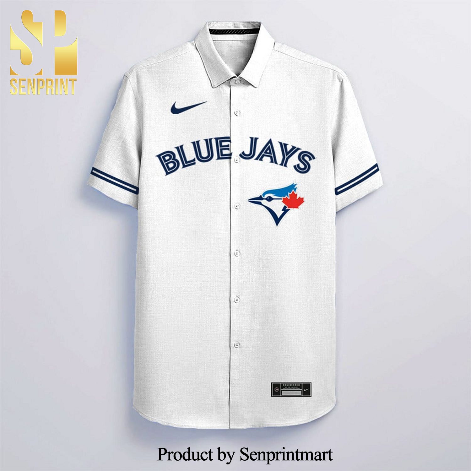 Personalized Toronto Blue Jays Baseball Full Printing 3D Hawaiian Shirt -  White - Senprintmart Store