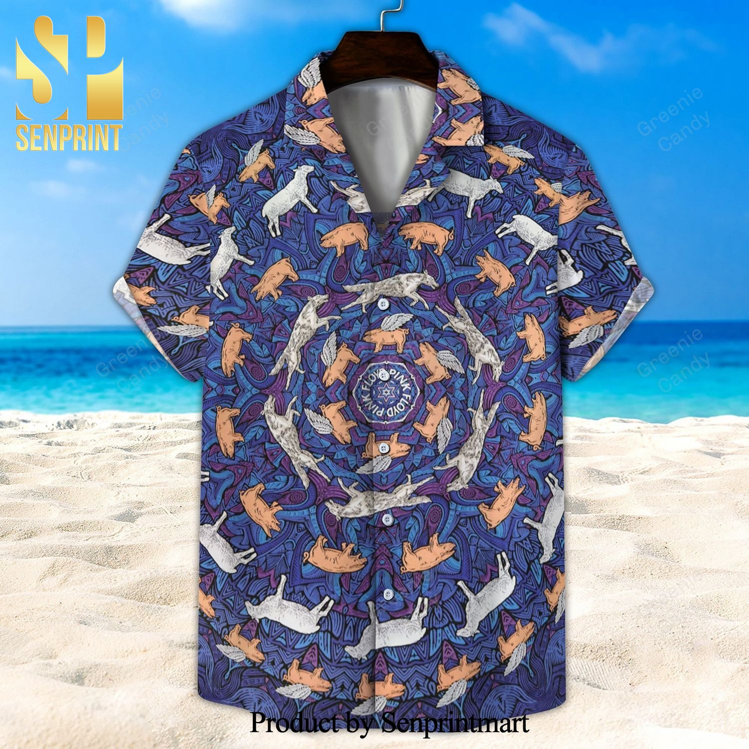 Pink Floyd Full Printing Unisex Hawaiian Shirt And Beach Short