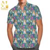 Pocahontas And Meeko Leaf Pattern Full Printing Hawaiian Shirt – Blue