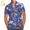Pokemon Eevee Evolution Tropical Hibiscus Full Printing Hawaiian Shirt – Blue