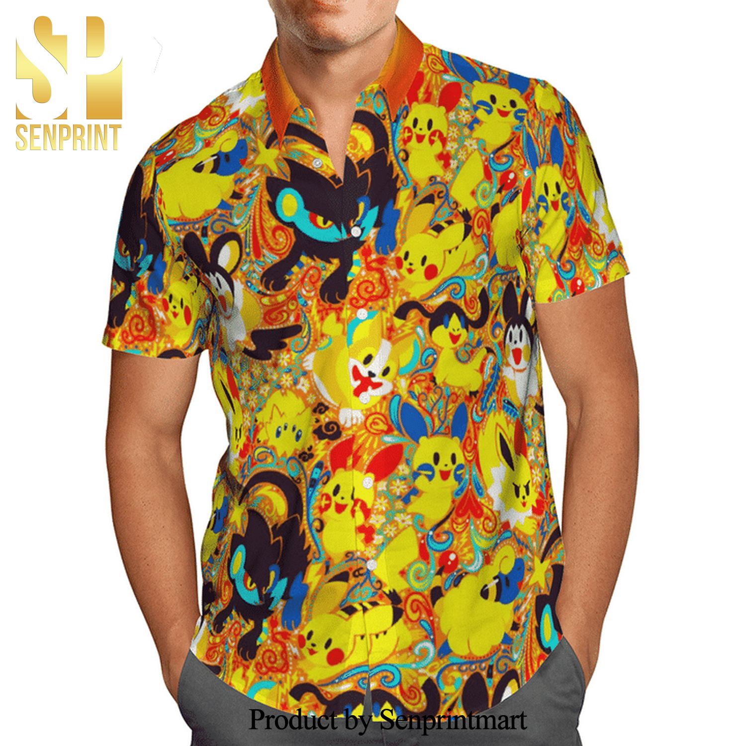 Pokemon Electric Type Full Printing Hawaiian Shirt