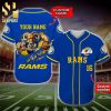 Personalized Los Angeles Rams Skull Damn Right Full Printing Baseball Jersey