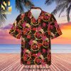 Slayer Pineapple Full Printing Summer Short Sleeve Hawaiian Beach Shirt – Black