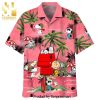 Snoopy Surfing Full Printing Hawaiian Shirt – White