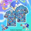 Sonic Wave Hedgehog Surfing Full Printing Hawaiian Shirt – Blue