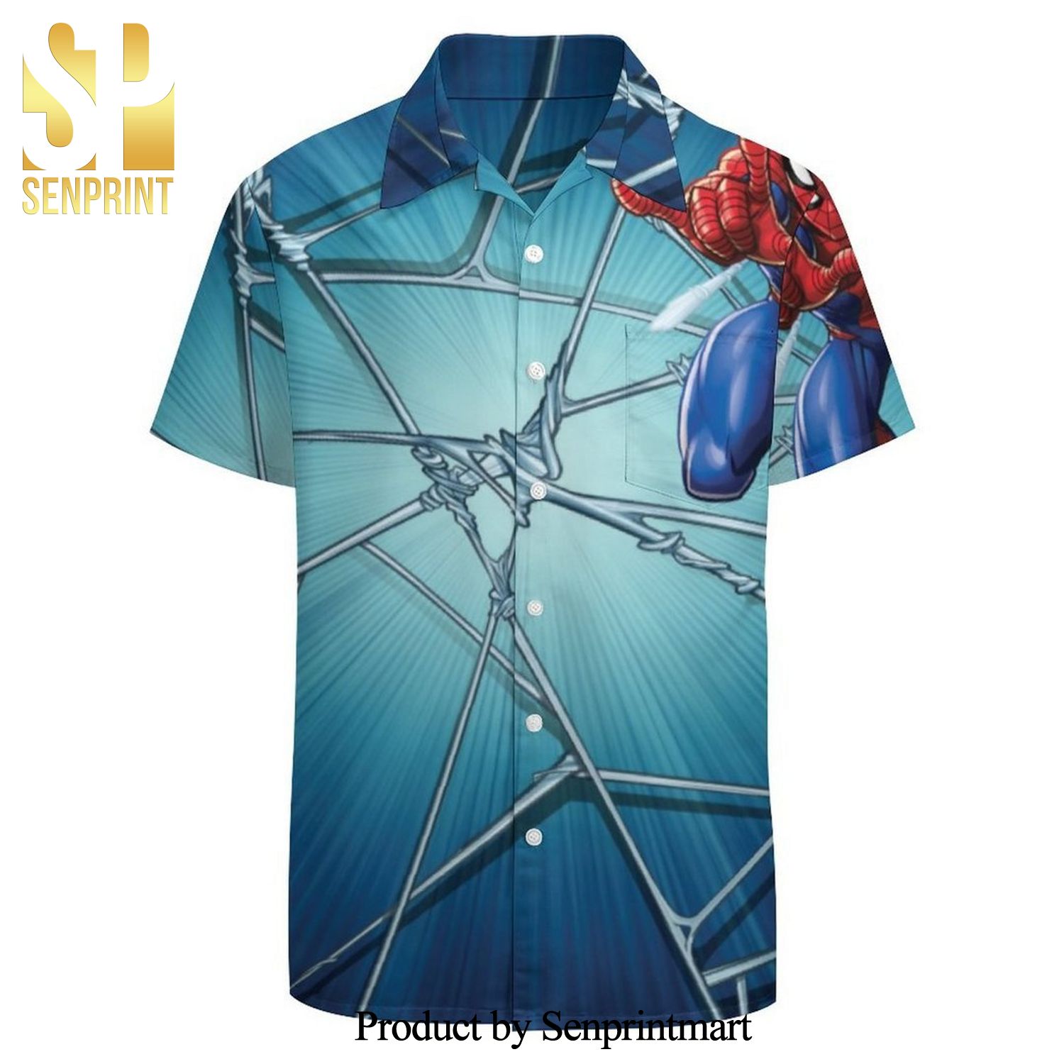 Spider Man Web Shooting Leap Full Printing Hawaiian Shirt