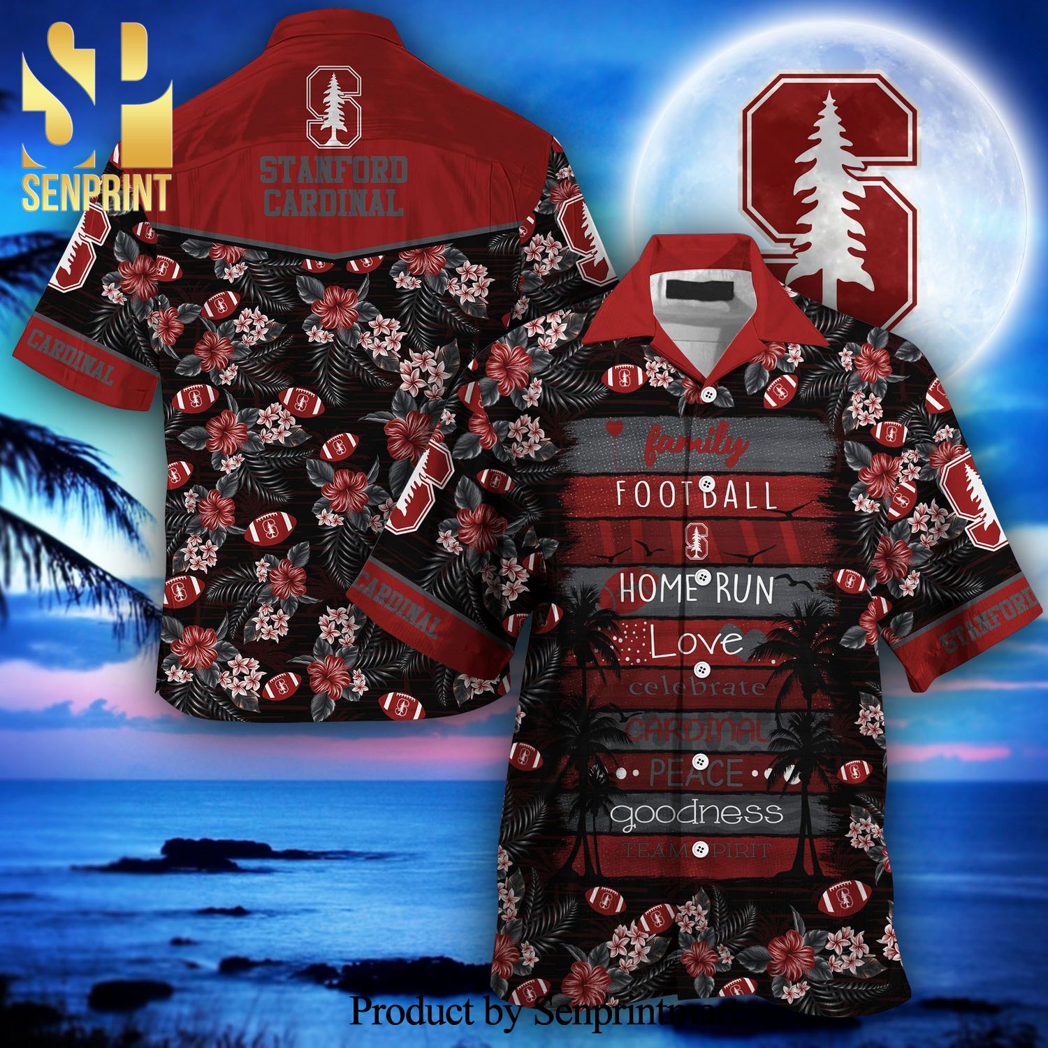 Stanford Cardinal Full Printing Hawaiian Shirt New Gift For Summer