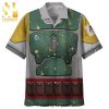 Star Wars Boba Fett For M And alorian Pattern Full Printing Hawaiian Shirt – Military Green