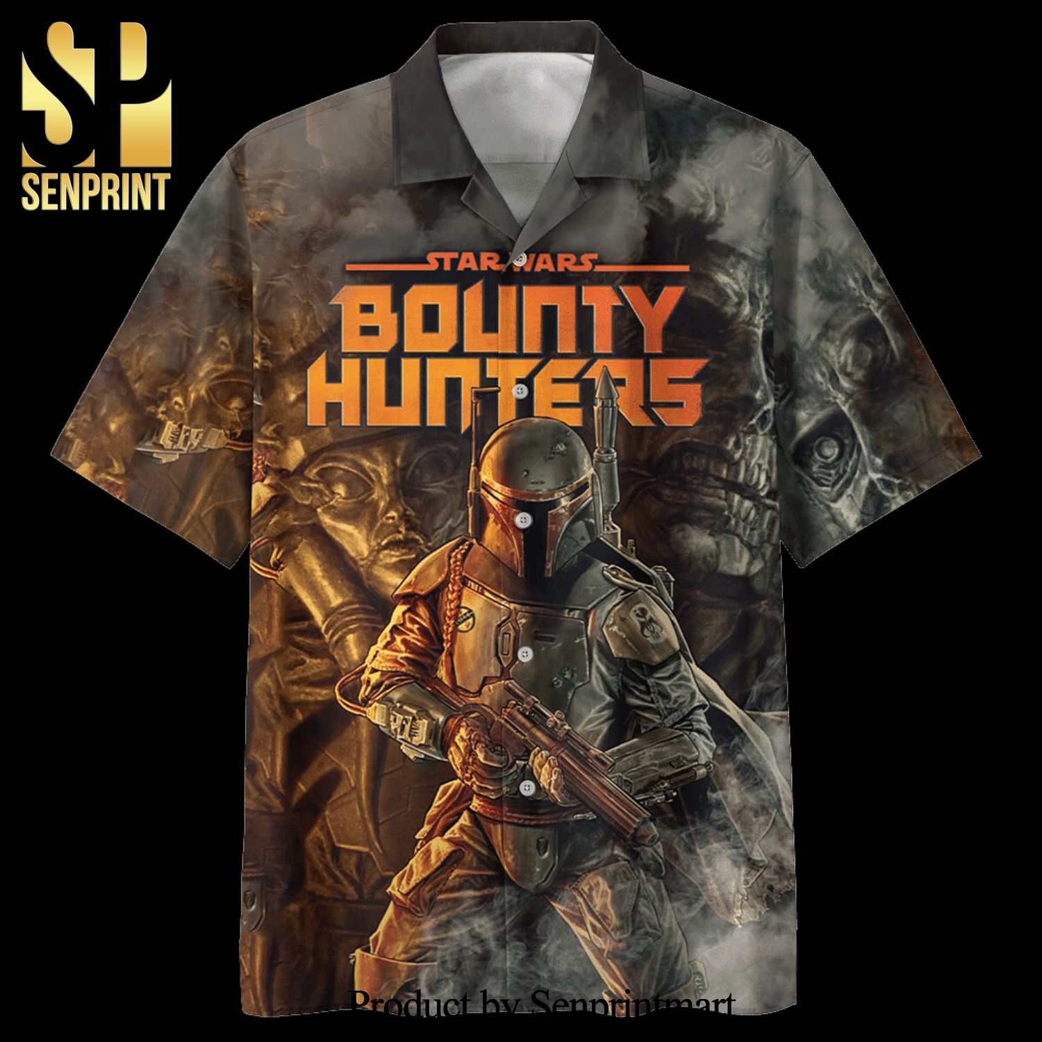 Star Wars Bounty Hunters Boba Fett Full Printing Hawaiian Shirt