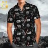 Star Wars Darth Vader Illusion Floral Pattern Full Printing Hawaiian Shirt – Navy