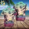 Star Wars Robot Palm Tree Sunset Full Printing Hawaiian Shirt – Ombre Blue Pink