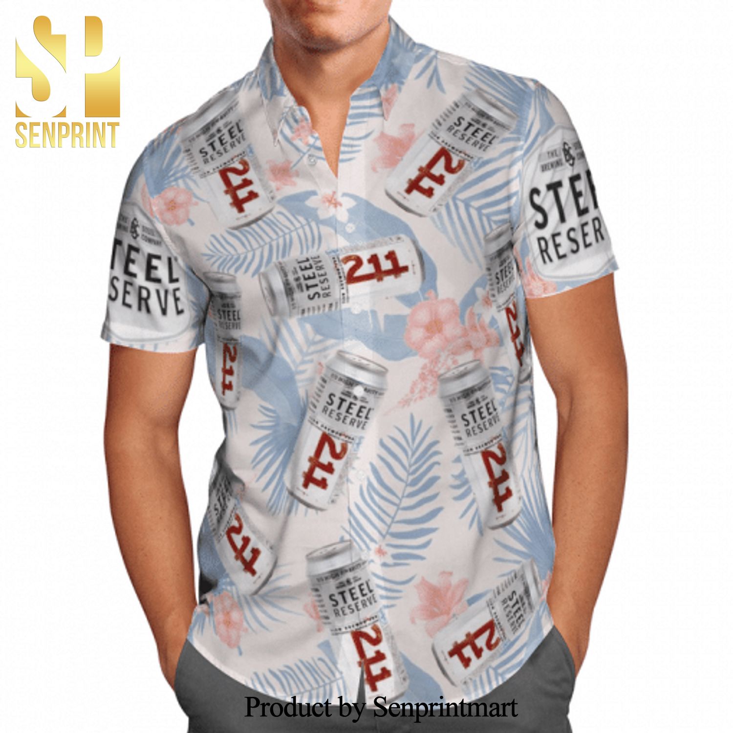 Steel Reserve Tropical Leafs Full Printing Hawaiian Shirt