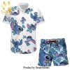 Stitch And The Starry Night Full Printing Hawaiian Shirt – Navy